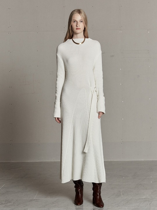 [SIGNATURE] MONET Cashmere Long Knit Dress_Ivory