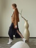 [수영,박하선,전소민 착용] Equilibre Lambs Leather Rider Jacket_Mud Camel