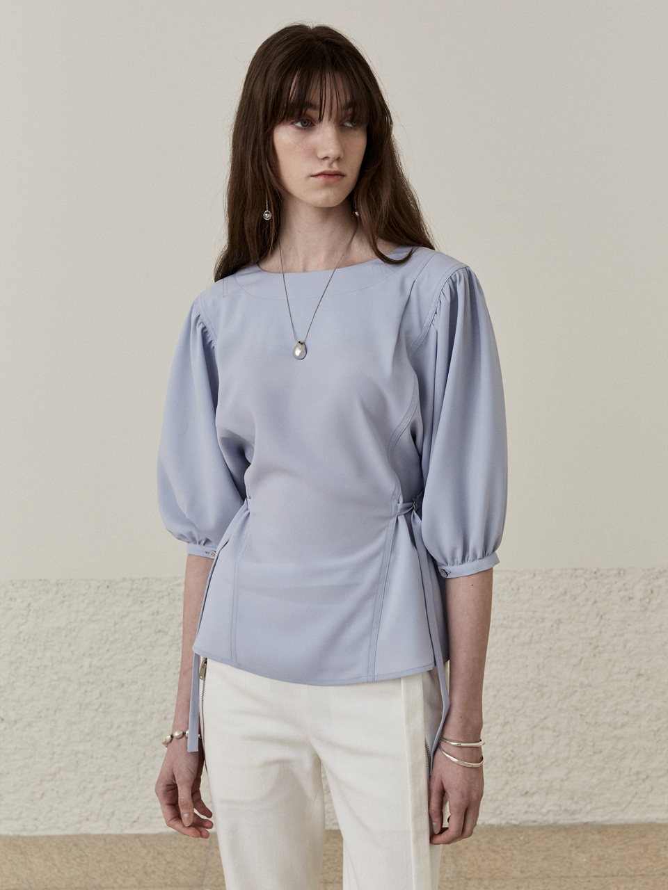 ISABEL Reversible Two-Way Blouse_Blue