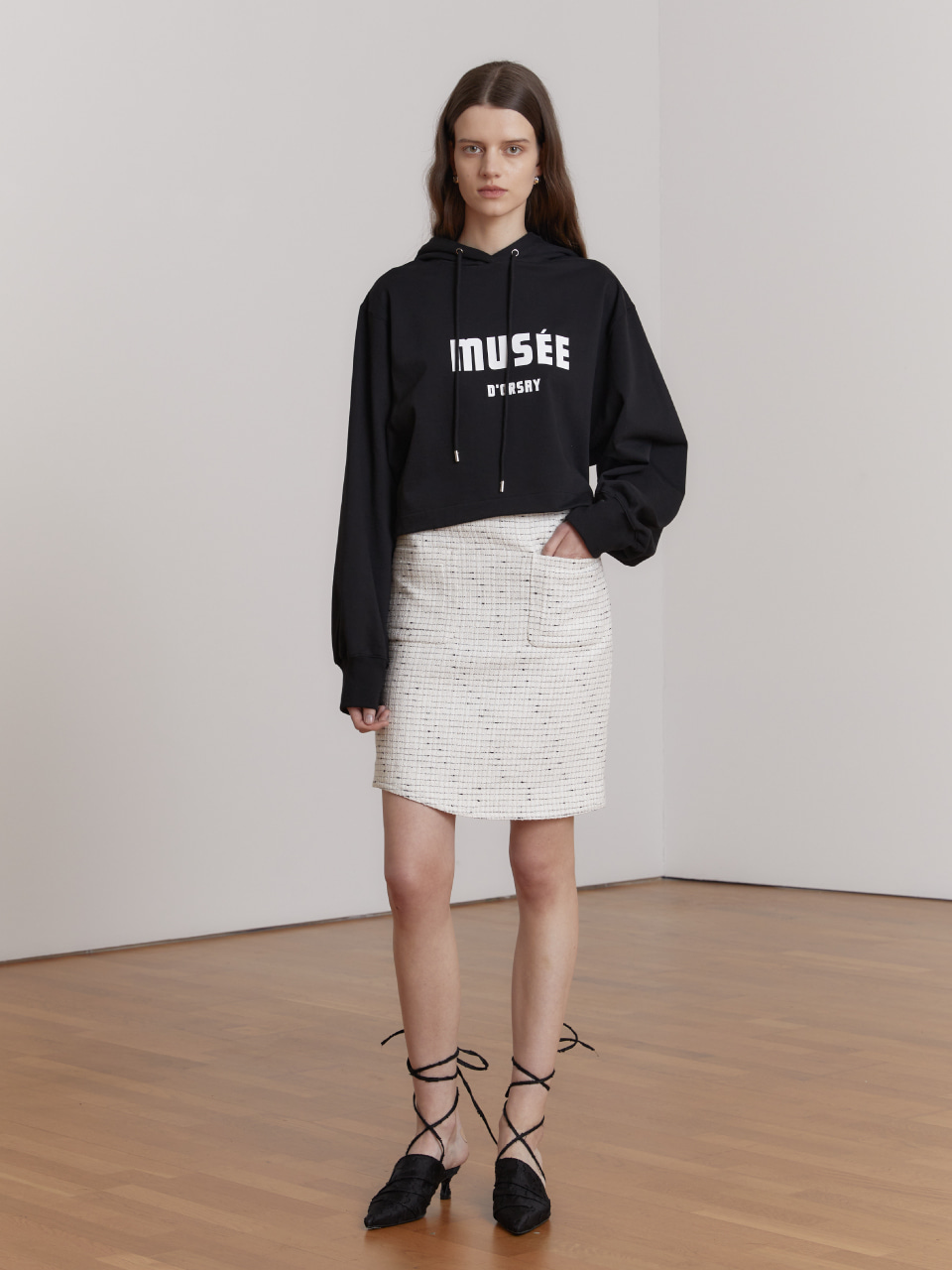 MUSEE D&#039;ORSAY Oversized Hood Sweatshirt_Black