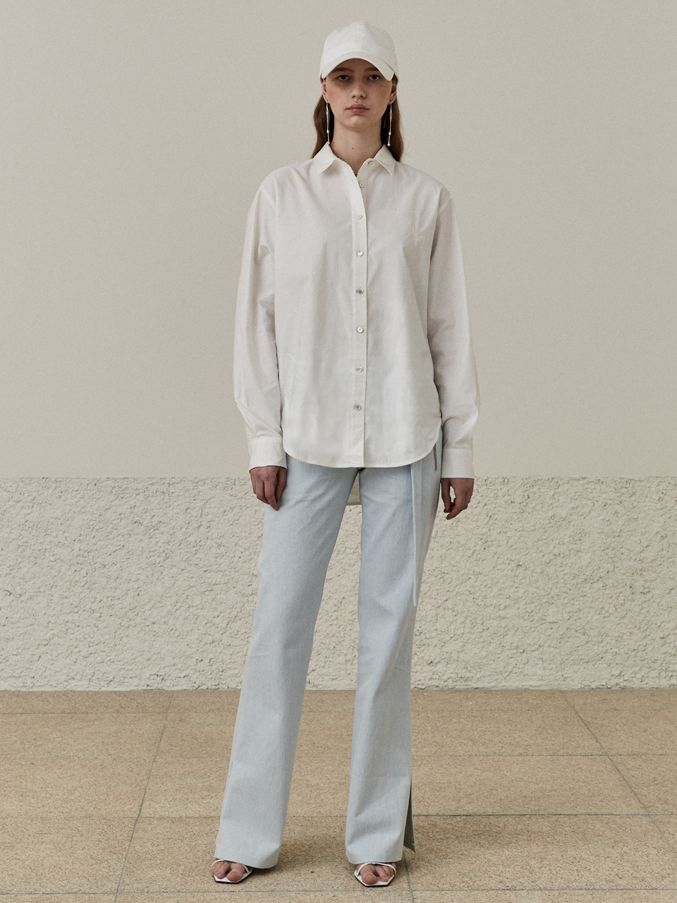 [ESSENTIAL] LUNE Oversized Classic Cotton Shirt_Off White