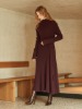 MONET Cashmere Long Knit Dress_Burgundy