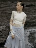 [COLLECTION][신세경 착용]EDITH Double Layered Cut-Out Jersey Top_White
