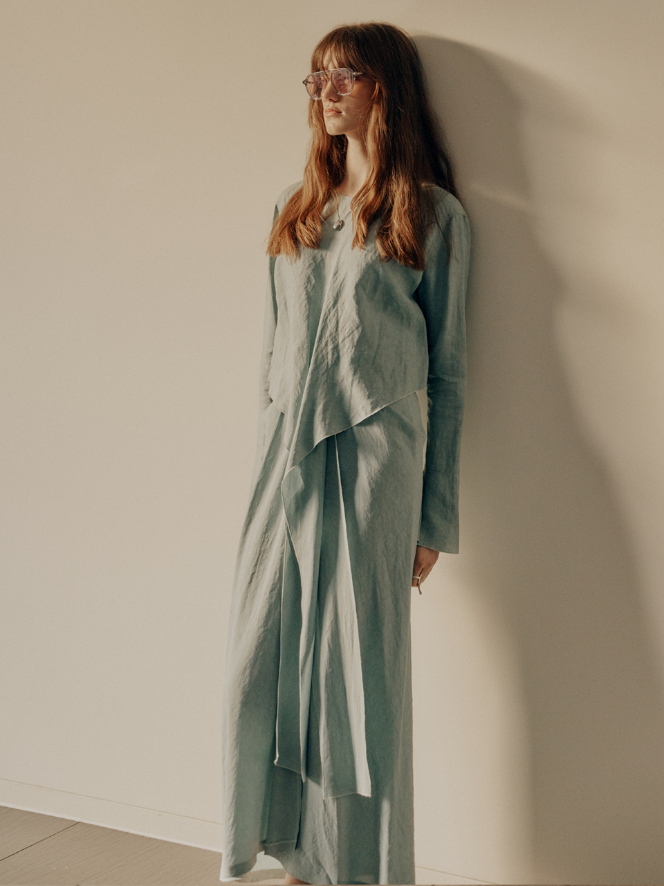 [김성은 착용][SIGNATURE] ROBE Drape Dress_Classic Mint