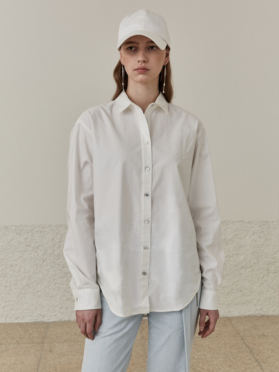 [ESSENTIAL] LUNE Oversized Classic Cotton Shirt_Off White